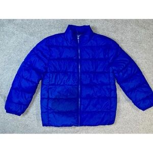 The Childrens Place Puffer‎ Jacket Kids 7 8 Blue Full Zip Lightweight